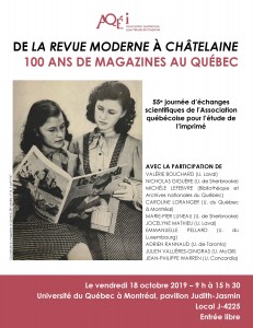 Affiche Journée d étude 100 ans de magazines